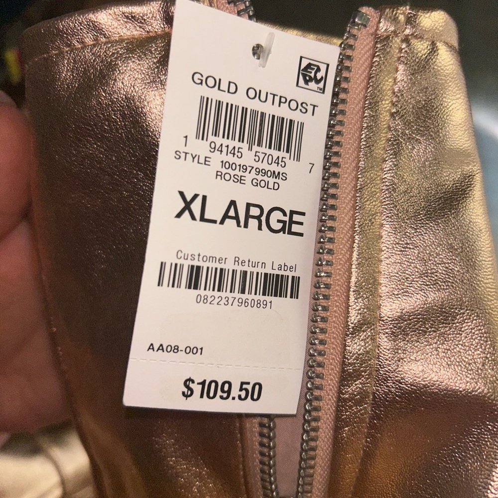 INC International Concepts Women's Rose Gold Faux Leather Jacket - Picture 2 of 8